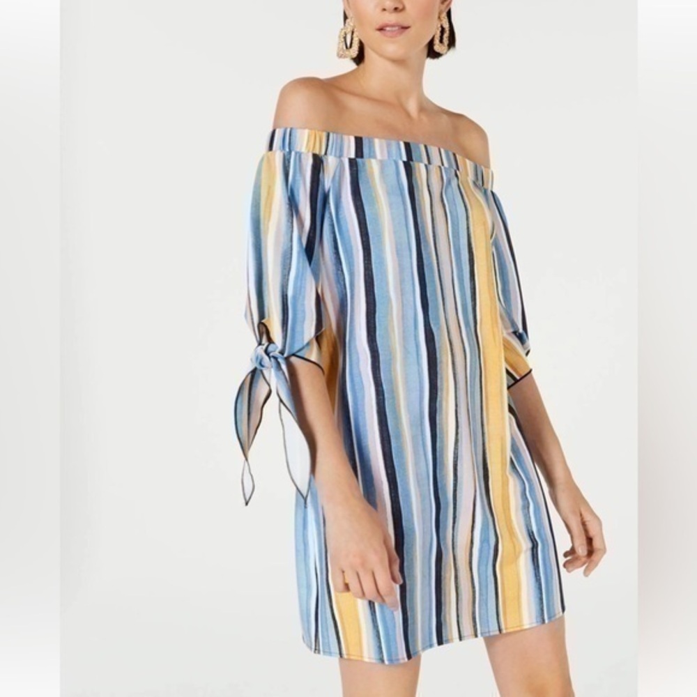 BAR III
Off-The-Shoulder Tie-Sleeve Dress, Created for Macy's size Medium NWOT